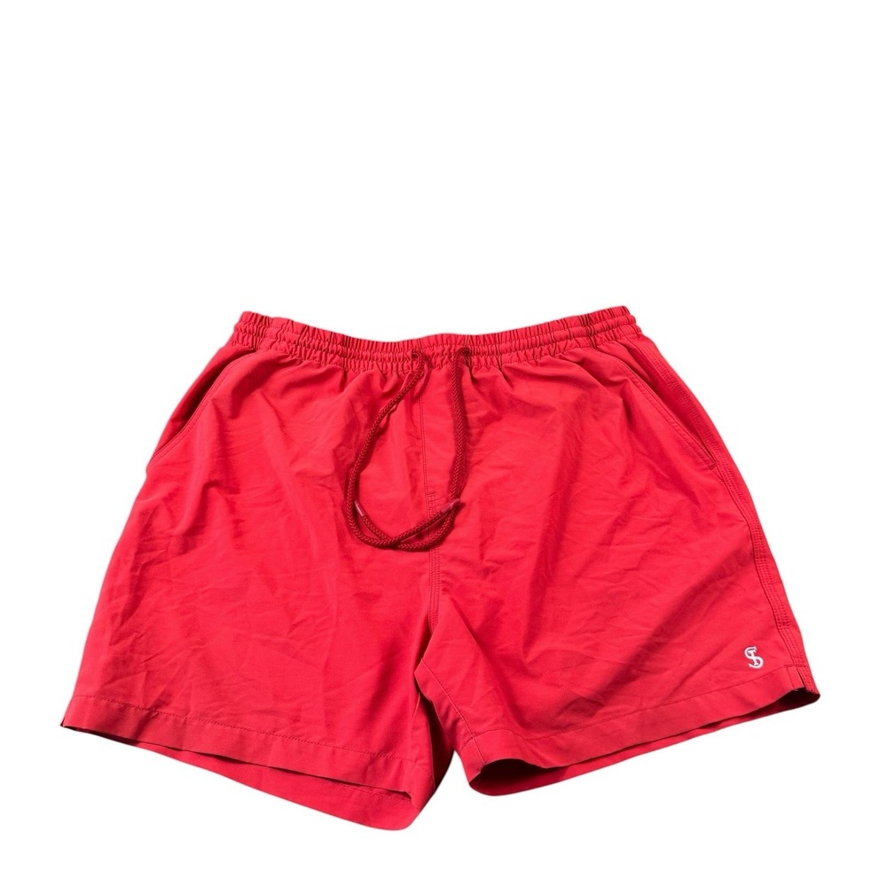 Todd Snyder Red Mesh Lined Performance Swimtrunk Size XL Mint